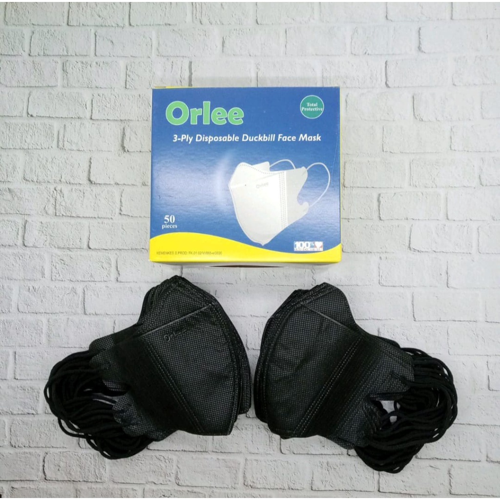 MASKER 3PLY/DUCKBILL ORLEE HEADLOOP ISI 50PCS/10PCS BOX/PACK