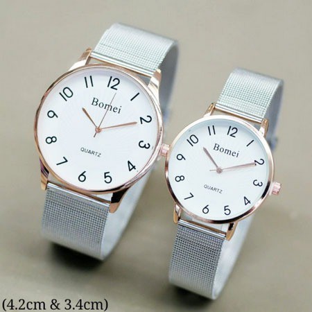 Jam Tangan Bahan Stainless Ukuran 4.2cm - Jam Ukuran 4.2cm Display Analog