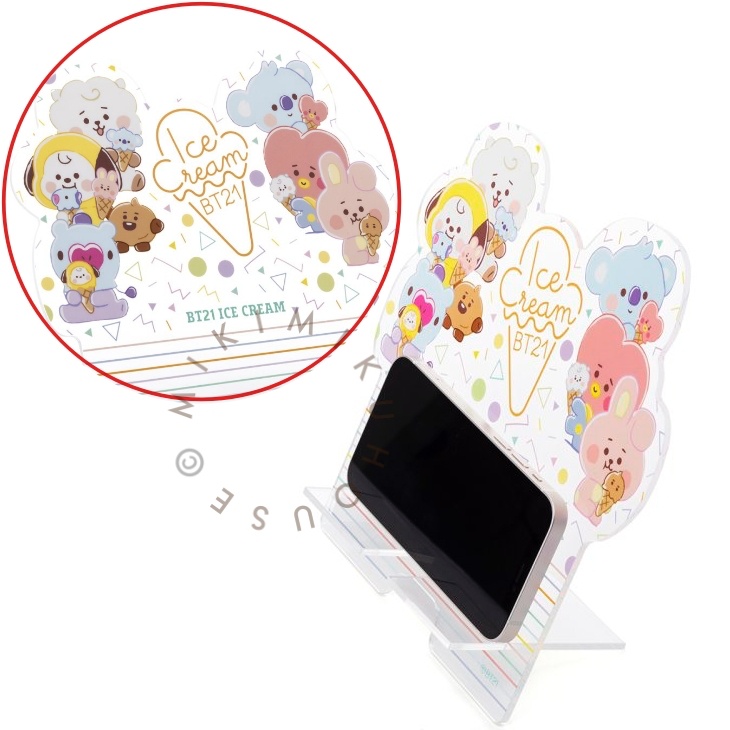 BT21 BABY STAND ICE CREAM PHONE HOLDER CRADLE JEPANG OFFICIAL JAPAN MERCH BTS