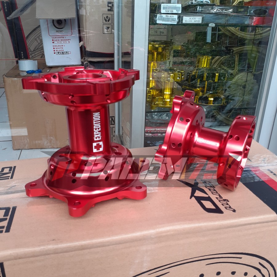 Tromol Expedition CRF 150 L CNC Depan Belakang CRF150 Merah