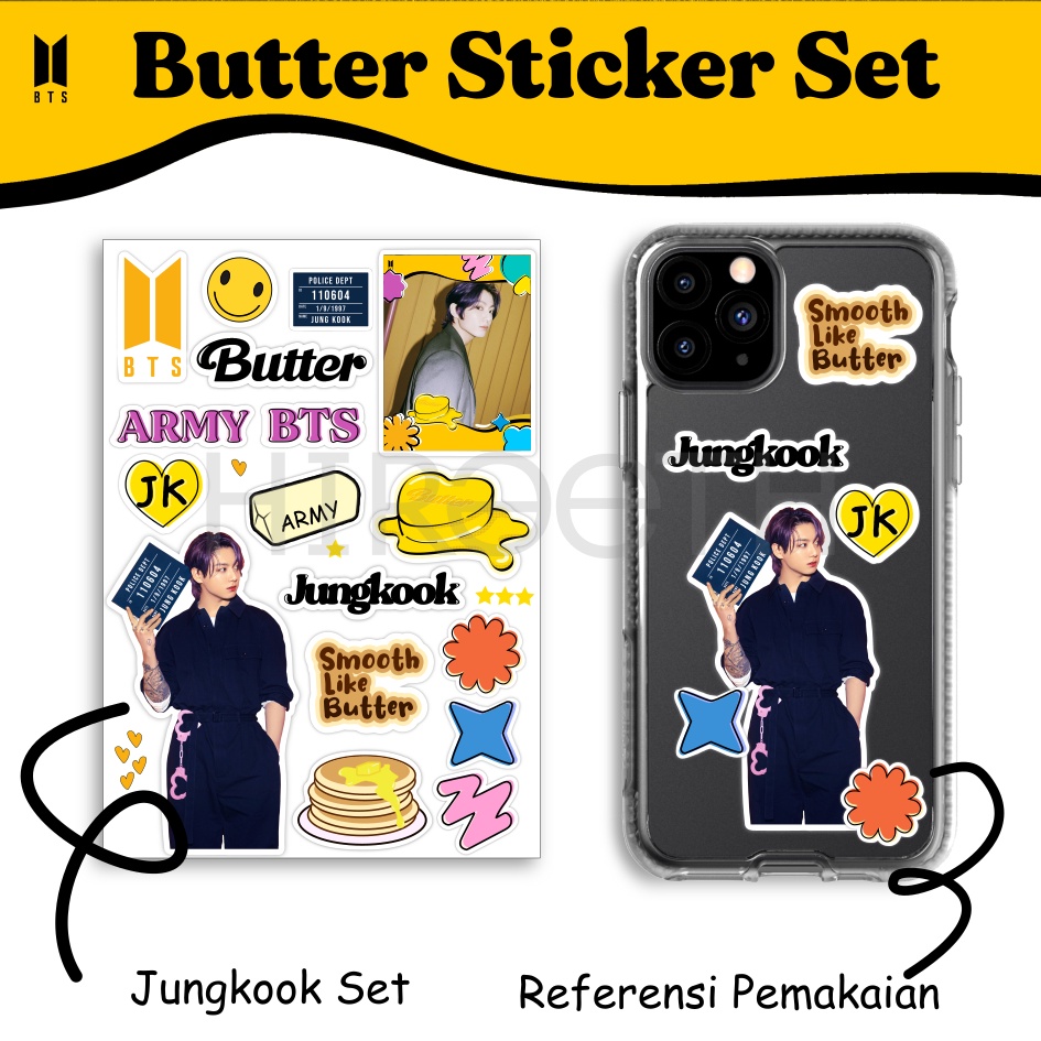 

Stiker BTS butter Aesthetic sticker BTS Lucu jungkook rm jhope suga v jimin jin