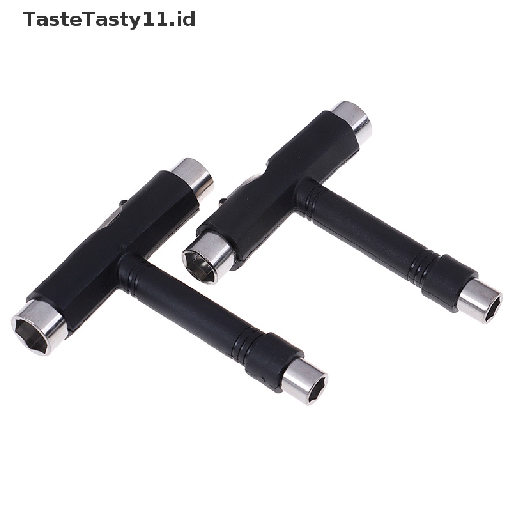 Kunci Pas Multifungsi Bentuk T Untuk Reparasi Skateboard / Roller Skate