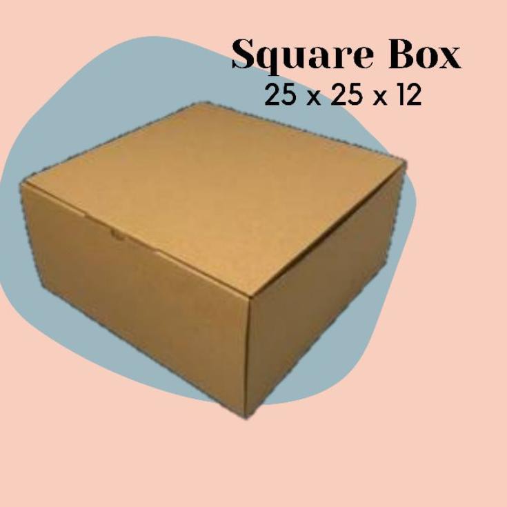 

FLASH SALE COD SQUARE BOX 25x25x12 / KARDUS BOX TERMURAH / PIZZA BOX /