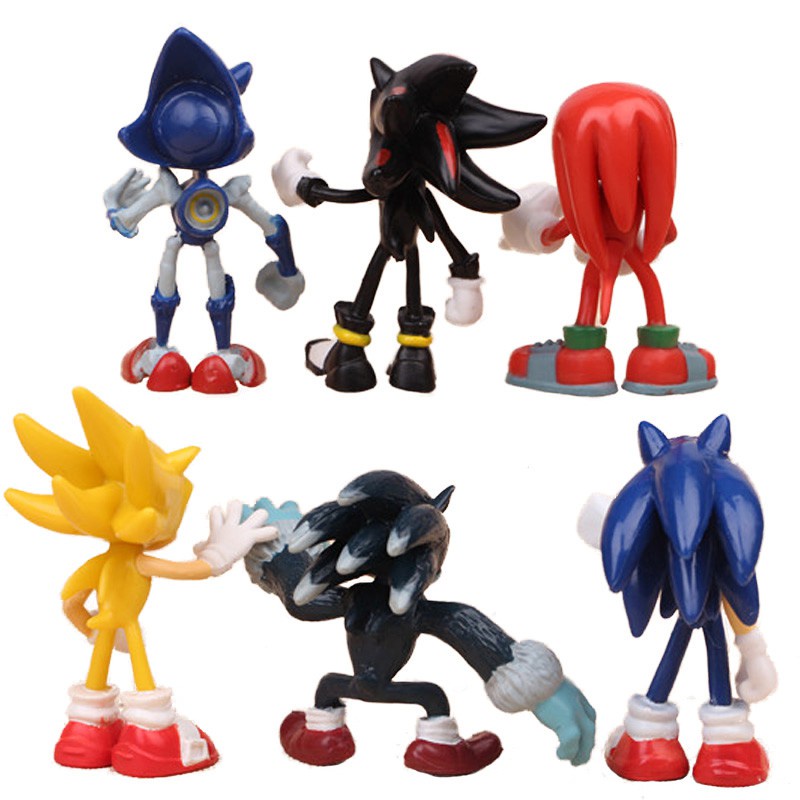 6pcs Mainan Action Figure Sonic the Hedgehog Bahan PVC Untuk Hadiah Natal Anak