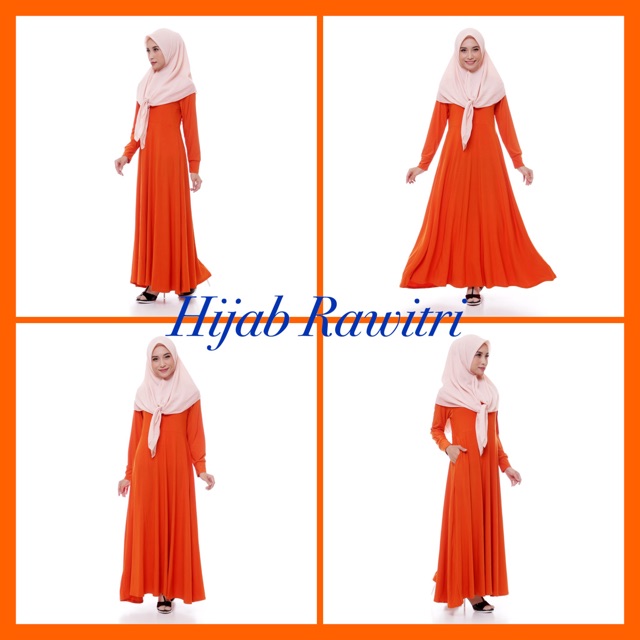 Gamis Jersey Polos Orange