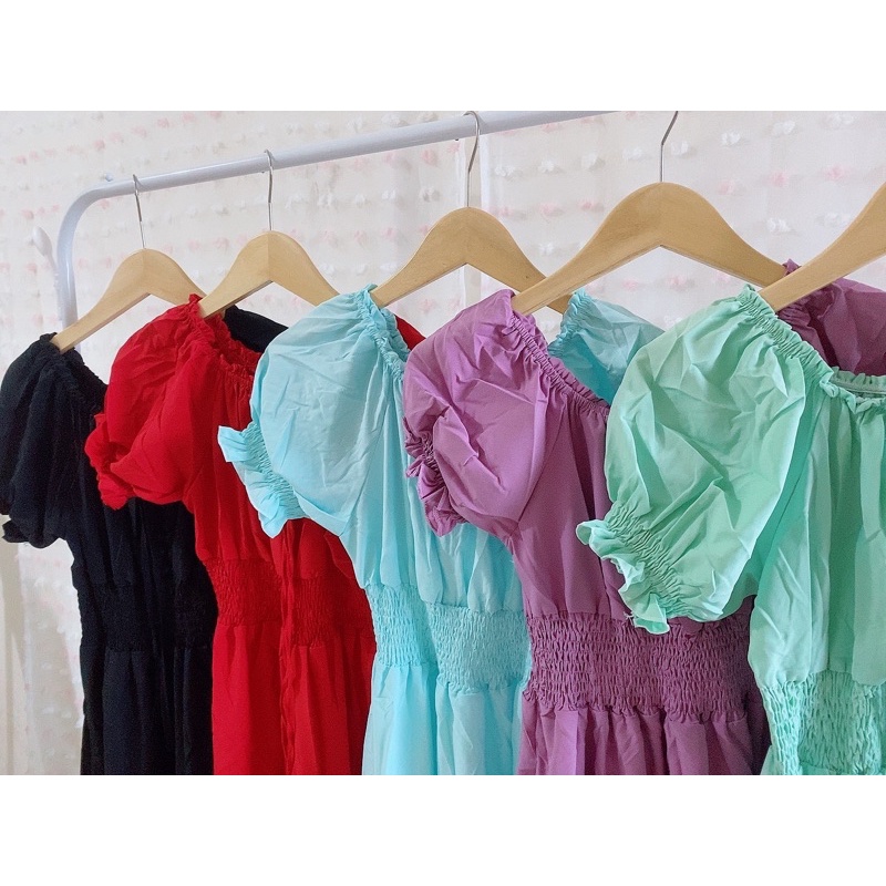 DS832 • Sabrina Plain Dress Import • Fashion Wanita