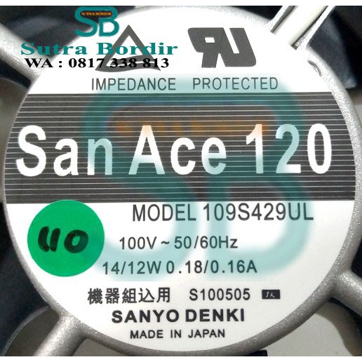 Kipas Ac 110Volt Kipas Ac 100V Ukuran 12Cm X 12Cm Kipas Tajima Swf #98