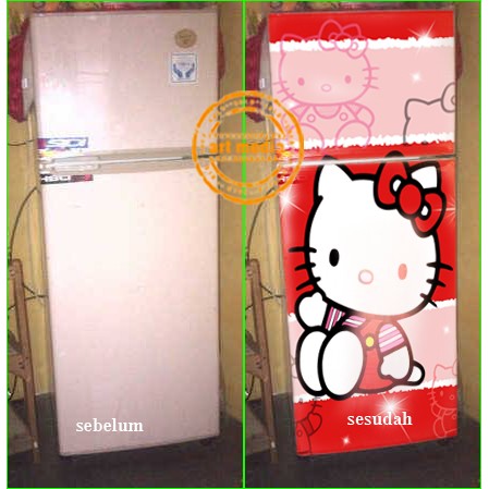 STIKER KULKAS HELLO KITTY MERAH