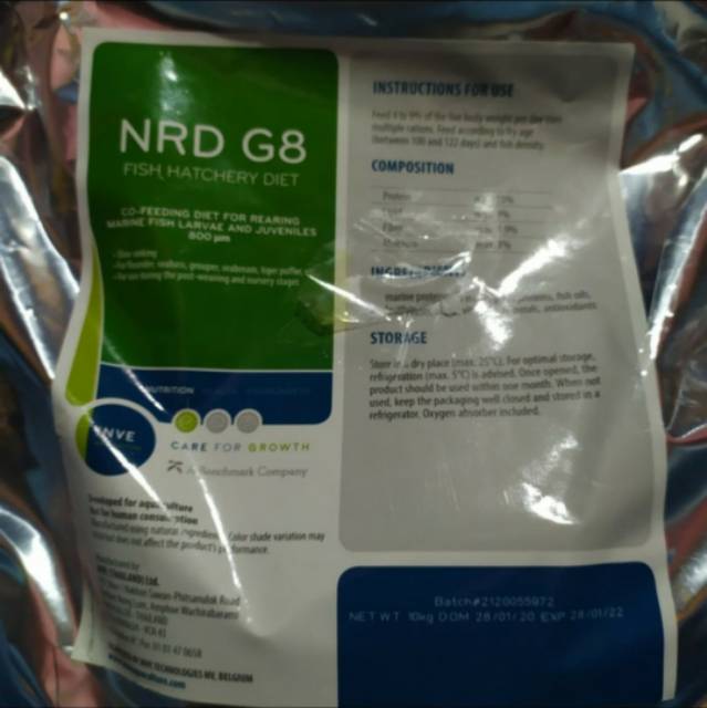 Pelet NRD G8 800micron 50gram ORIGINAL