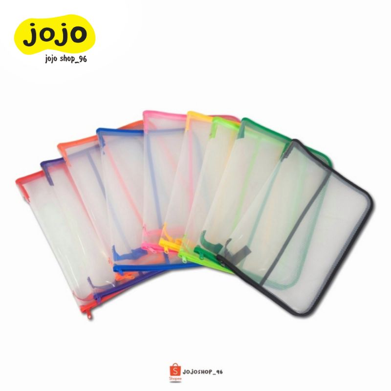 

Map Zipper Bag Folio FIGO Jaring Ritsleting Warna Satuan (1pc)
