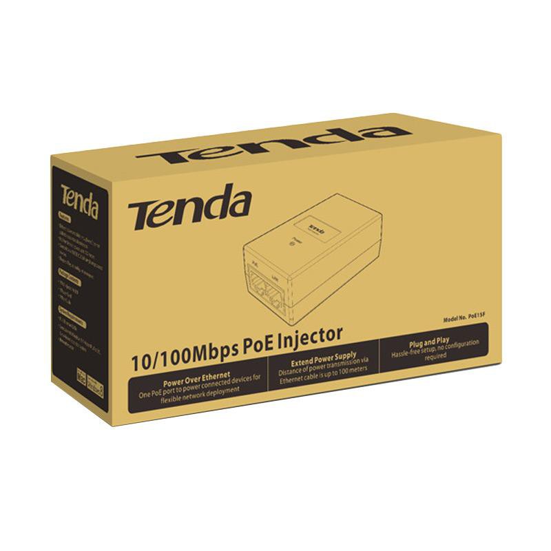 ieee 48v 1a Tenda Poe15f Poe Injector power over ethernet input injektor cctv wifi router 15 f 15f i