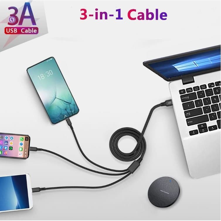 Kabel Charger iPhone Android USB Type C, Thunderbolt, Micro UNIVERSAL