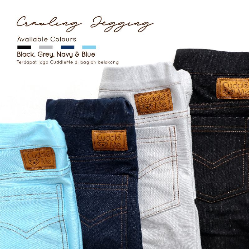 leging bayi anti selip crawling jegging 1pack isi 2pcs