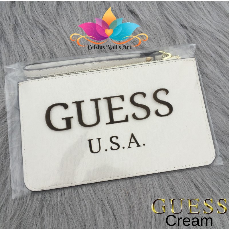 BELI 5 GRATIS 1 WRISTLET CLUTCH GUESS G LOGO AUTHENTIC QUALITY