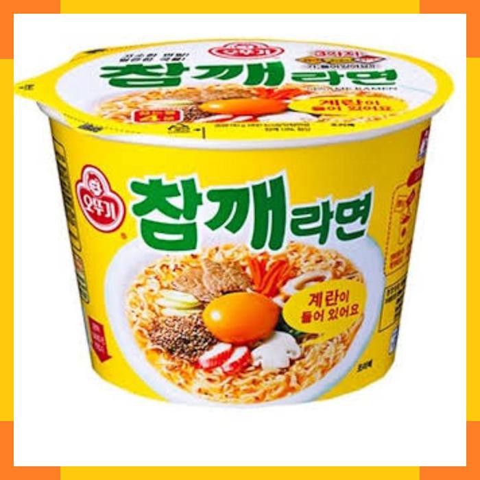 

Korean Ottogi Sesame Ramen Egg Noodle Cup Mie Instant Telor Korea