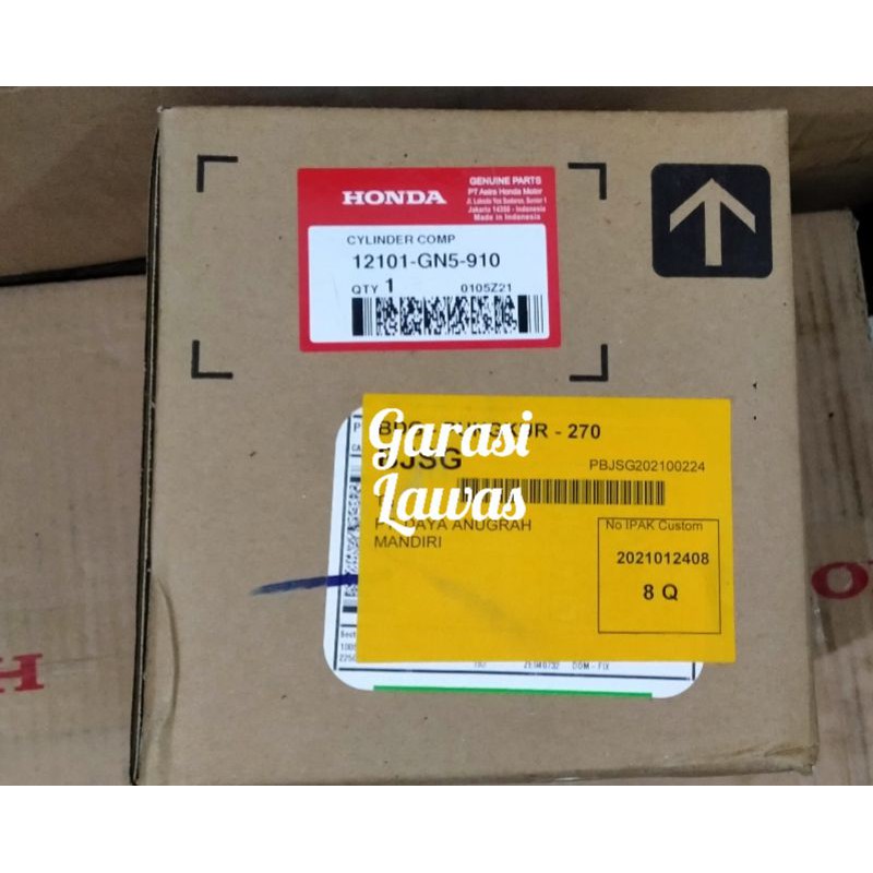 12101-GN5-910 Blok Cylinder comp original AHM Honda astrea Prima Grand Blok mesin asli Honda Win 100