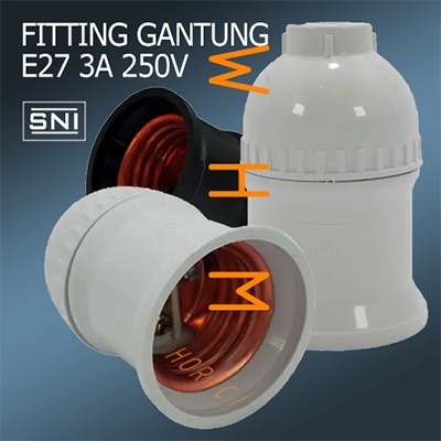 3A-5A 250V FITTING GANTUNG HITAM &amp; PUTIH Fiting - Fitting gantung Itami -Lamp Holder Itami