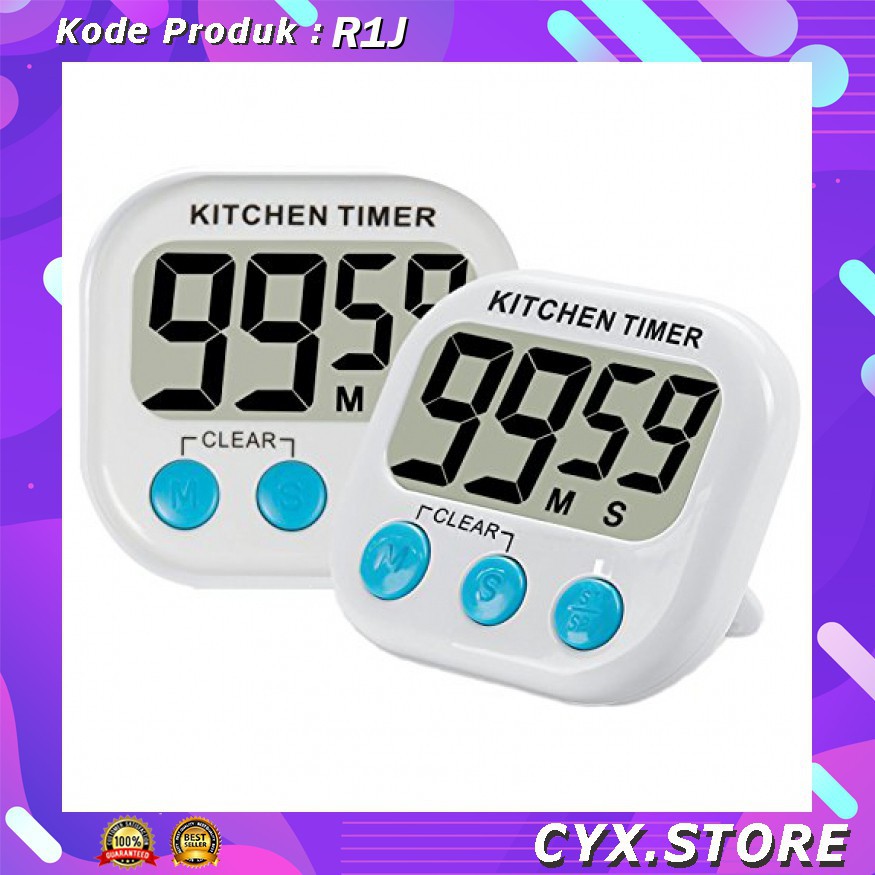 Grab Medan Timer Masak Dapur LCD Kitchen Countdown Clock RT332 Biru R1J