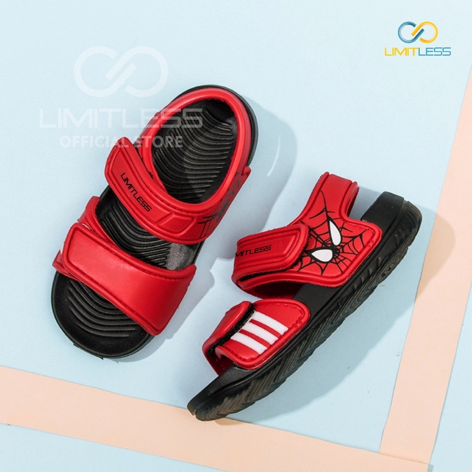 Sendal Selop Anak Laki Karakter Lentur Sepatu Sandal Slip On Anak SPIDERMAN Sandal Gunung Anak Cowok Casual