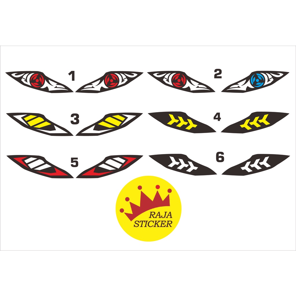Stiker lampu mata elang + sein saringgan new beat /street 2020