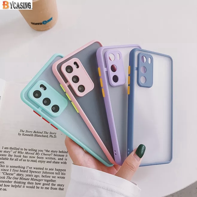 Case Pelindung Lensa Kamera Bahan Akrilik Matte Warna Kontras Untuk Huawei Nova 7i 7se 5t 3i Y9S Y9 Prime 2019 P30 Pro