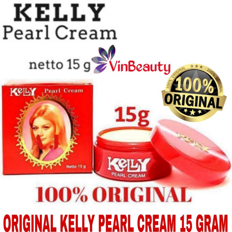 ORIGINAL KELLY PEARL CREAM 15 GRAM / KRIM WAJAH KELLY WHITENING CREAM 15 G