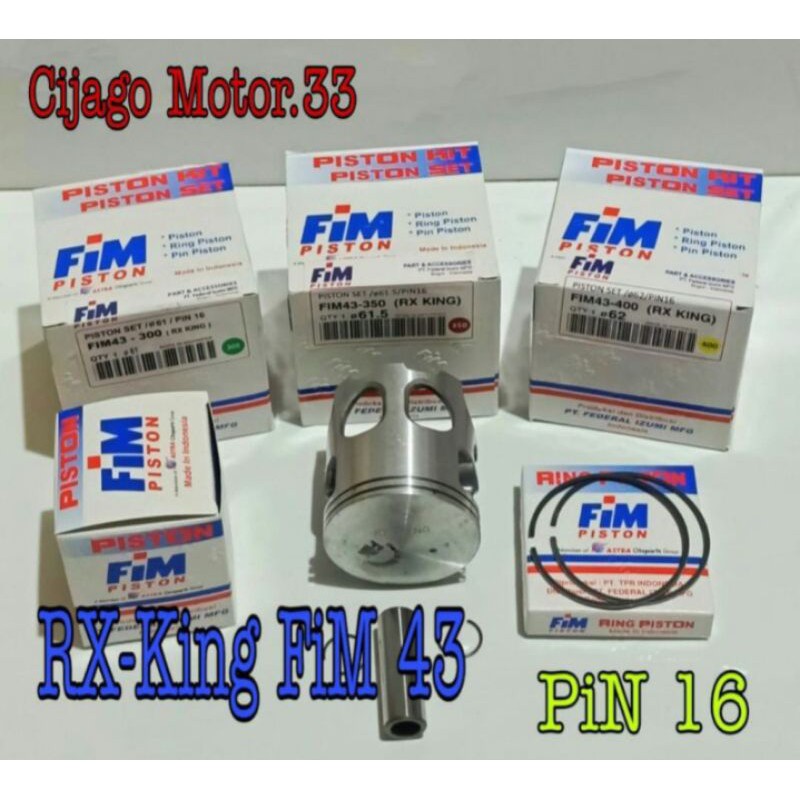 Piston Kit FiM 43 RX-King Original FiM. Over Size 150 s/d 400