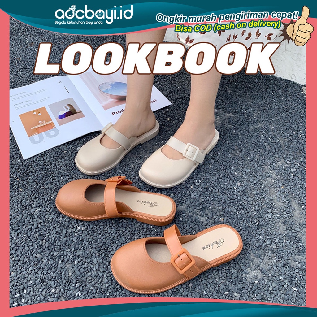 PROMO 10.10 PUNCAK ☀ACCBAYI☀ SF19 Sandal Wanita / Sandal Slop Wanita / Sandal Fashion Wanita Murah / Sandal Cewek  /