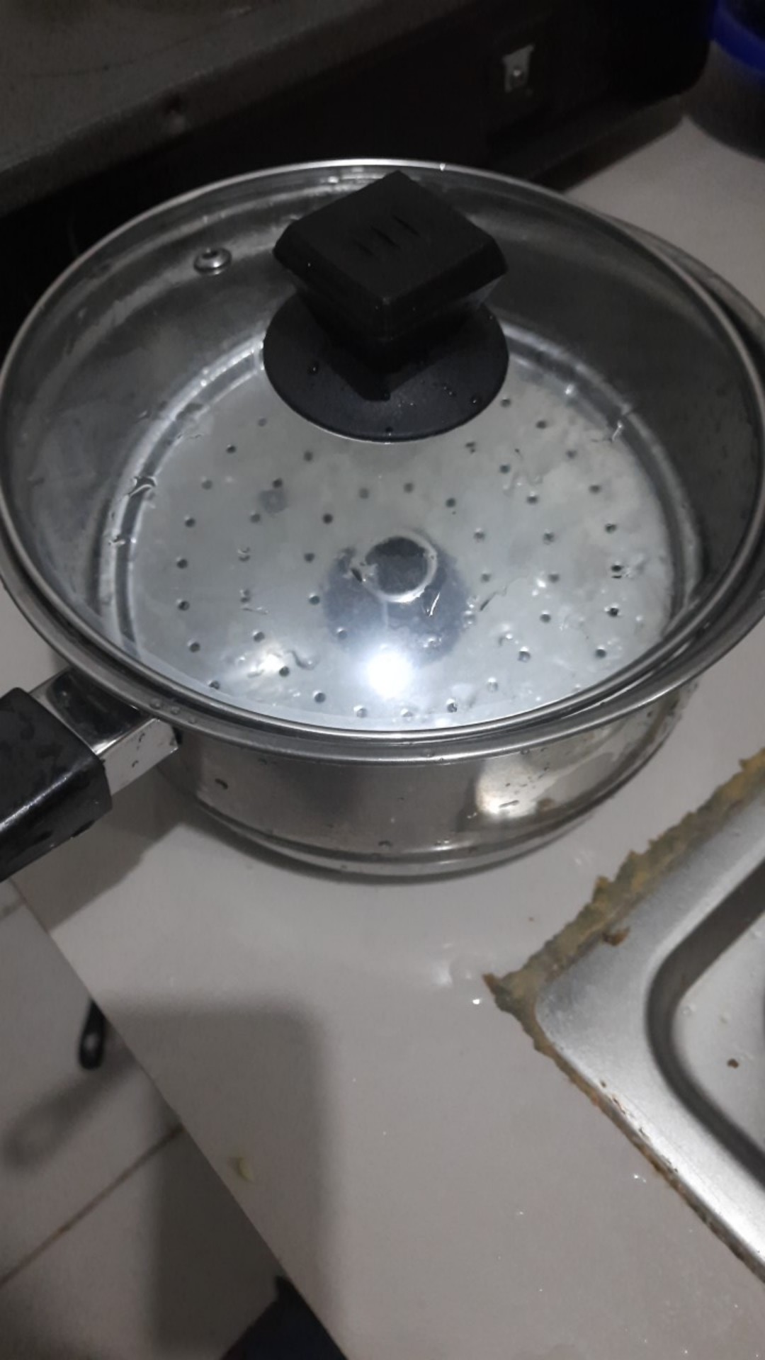 Subron Panci Kukus 20cm Steamer Panci Susu Milk Pot Saringan Multifungsi