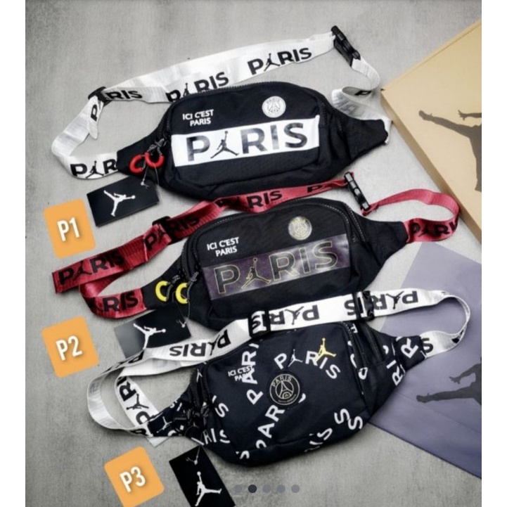 Original Air Jordan Cross Body Waist Bag Tas Pria selempang pinggang