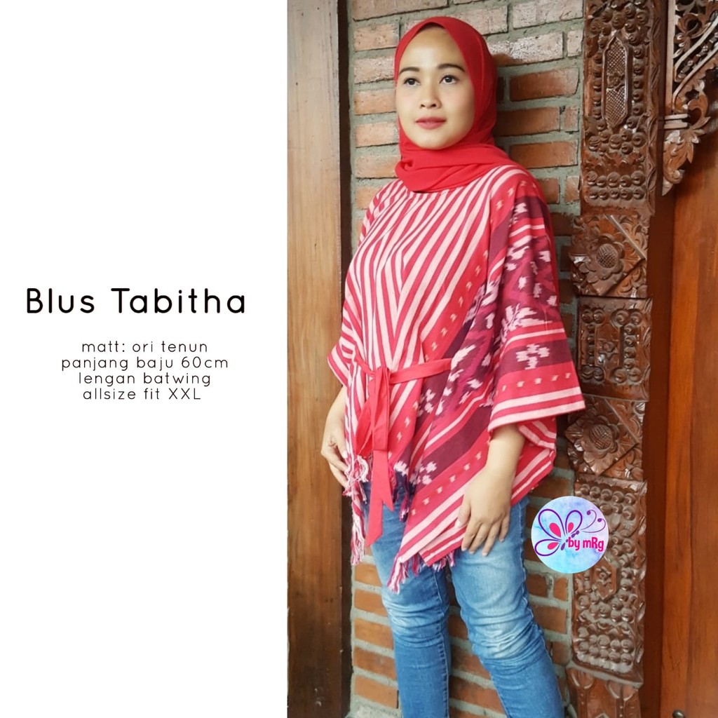 [PREMIUM] Blus Tabitha Batik Tenun Troso Batik Ziggy Tali Atasan Blus Songket Muslim Kerja Seragam