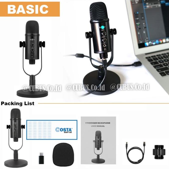 Costa Cm-U100 Microphone Usb Professional Condenser Podcast,Vocal