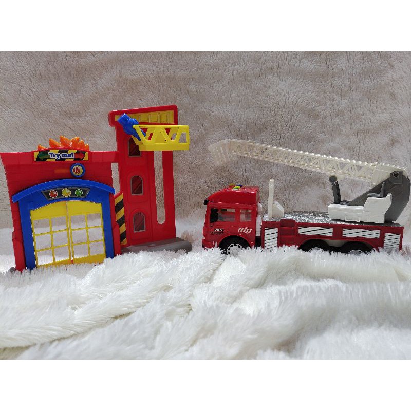 fire station and fire truck