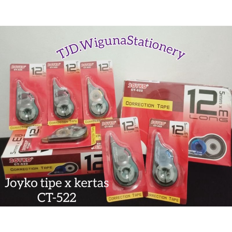 

Tipe x kertas/Correction Tape Joyko CT-522 5 x 12m long