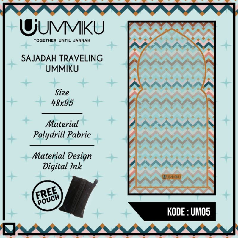 Sajadah Travel Anak UMMIKU / Sajadah Lipat Motif Anak Anak / Sajadah Travelling-Milenial 5