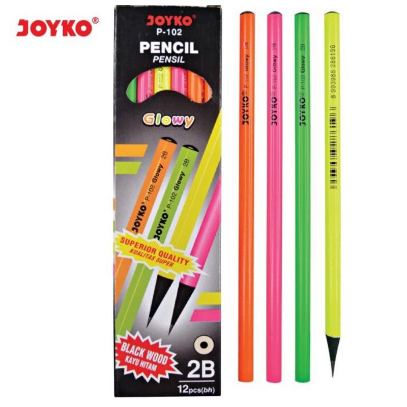 

Pensil 2b Joyko P - 102 Glowy / (1pak/12pcs)