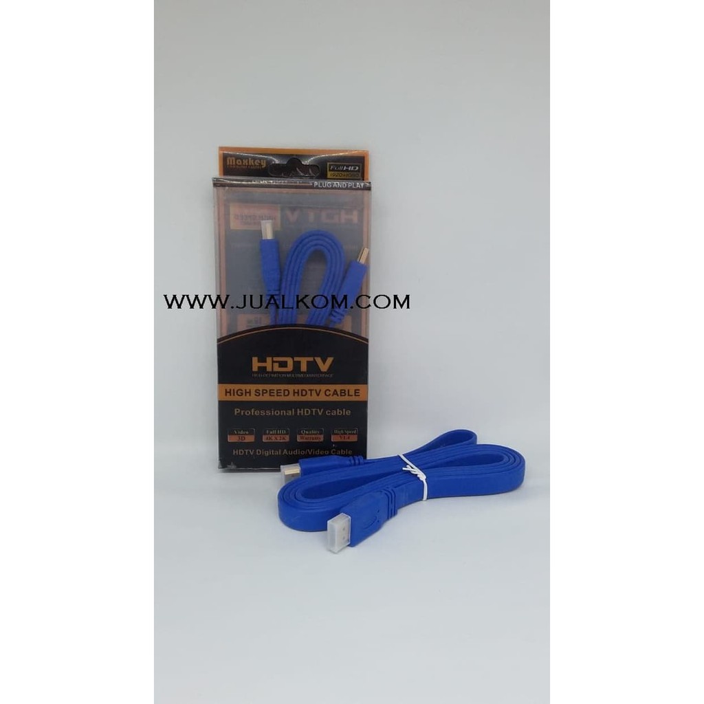 KABEL HDMI Flat Male to Male 1.5 Meter