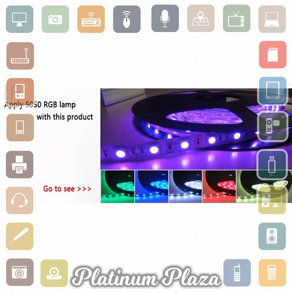 Sensor Suara Sound Music Control Lampu LED Strip dengan Remote Control - Black`FE714S-