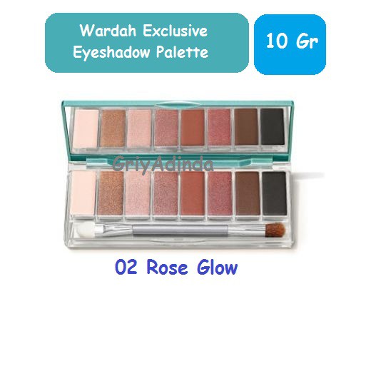 harga wardah exclusive eyeshadow palette rose glow