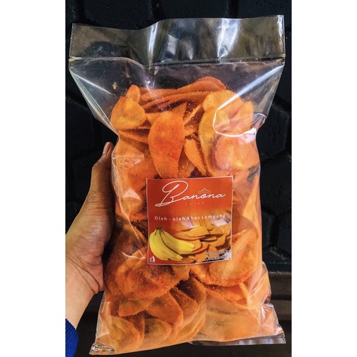 

Keripik Pisang Rasa Balado Khas Lampung Kemasan 500gram