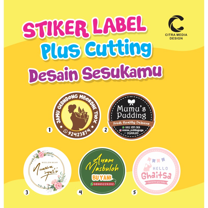 

STIKER LABEL BULAT Diameter 5 cm