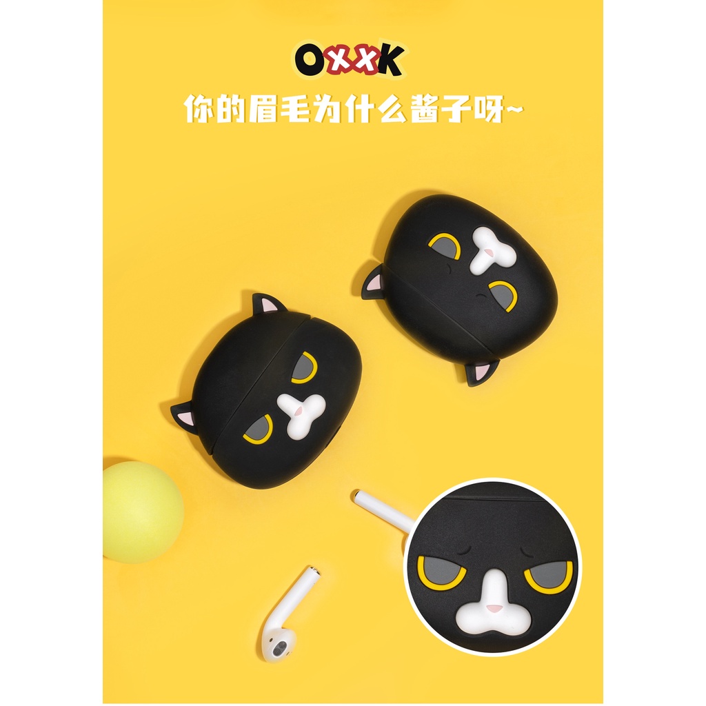 Casing Soft Case Silikon Motif Ok Cat Untuk Airpods Pro 1 / 2 / 3