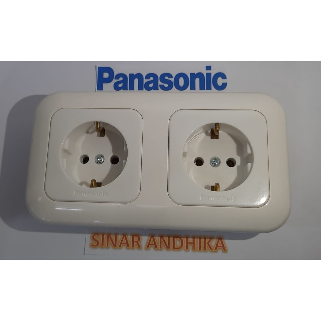 STOP KONTAK DOUBLE NON CP PUTIH PANASONIC WEJP 11322-7