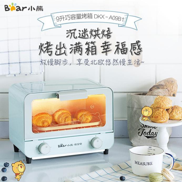 BEAR ELECTRIC SMALL OVEN 9L AVAILABLE IN BLUE N PINK TERLENGKAP