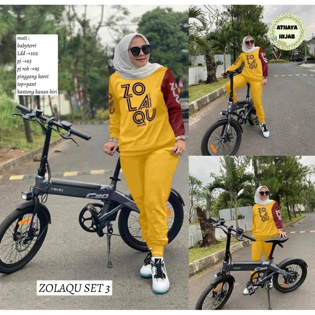 SETELAN TRAINING OLAHRAGA BAJU OLAH RAGA WANITA TRAINING KEKINIAN TERBARU TRAINING SET JOLA3 SET