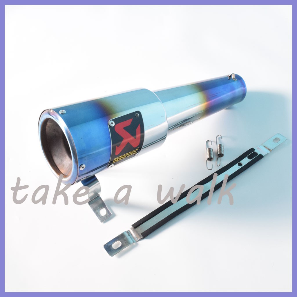 SILENCER Knalpot Racing Akrapovic Half Blue