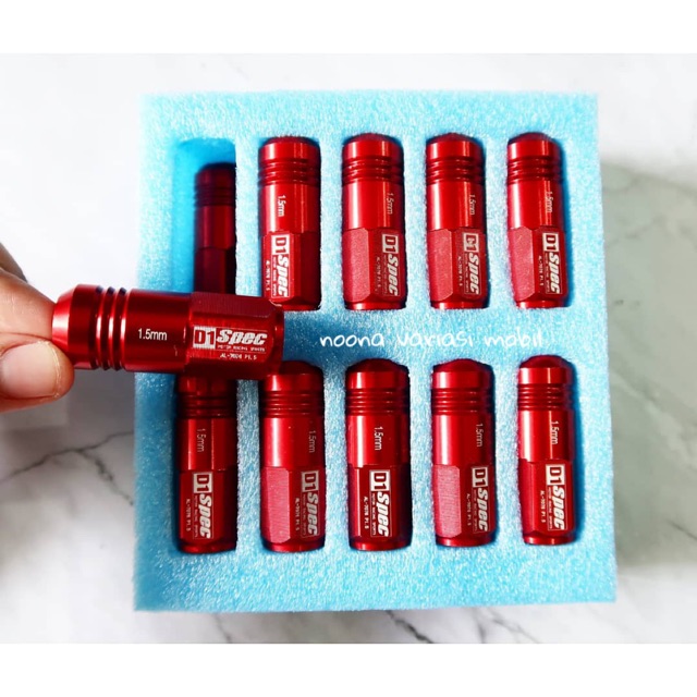 mur baut roda racing merah isi 20pcs lugnut d1 spec baut variasi sedan vios avanza innova