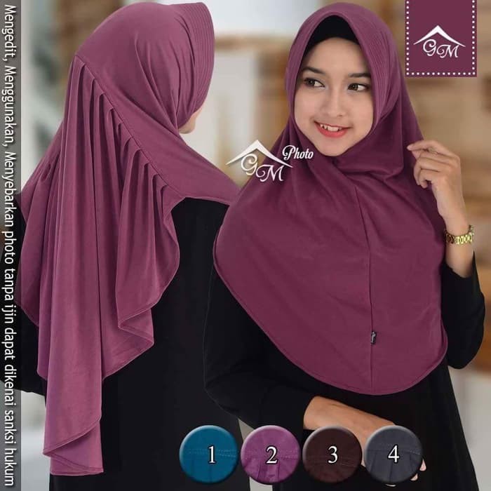 Flash Deal Murmer Murah Jilbab Hijab Langsung Instan Bergo Lazmi Polos Pet Antem Fashion Muslim 20 -