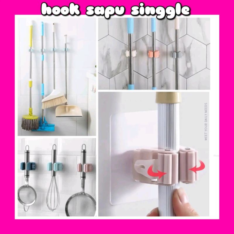 hook sapu singgle cantolan sapu pel dll