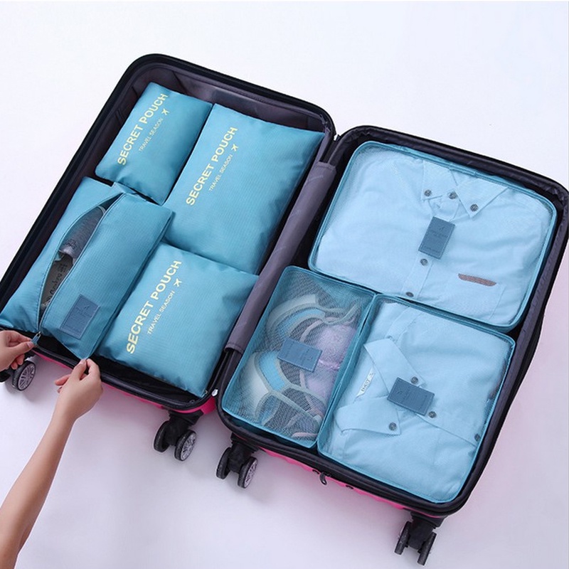 Travel Organizer 6in1 Set Storage Travelling Bag 6 in 1 Koper Tas Korean Style Korea Laundry Pouch